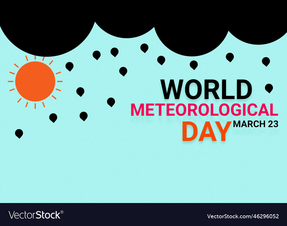 3d of a banner for world meteorological day