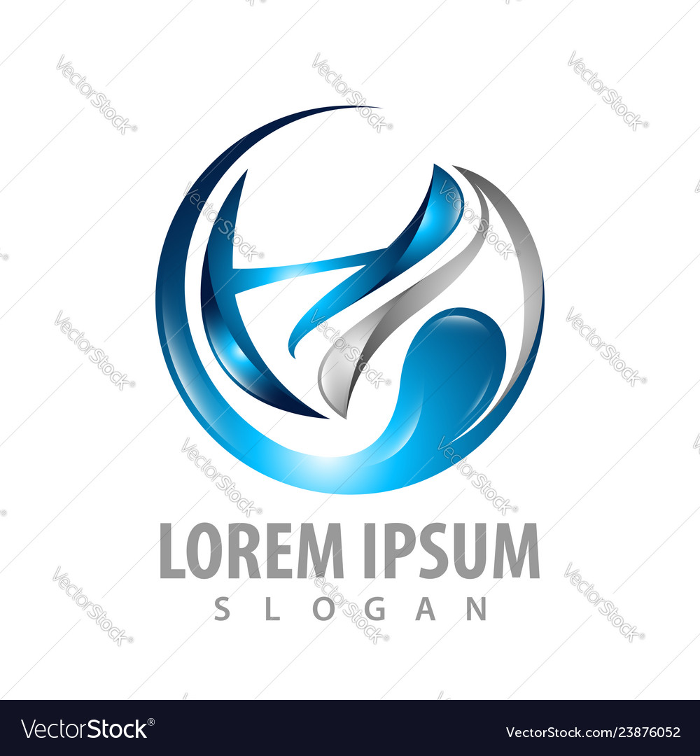 Abstract 3d circle logo concept design symbol Vector Image