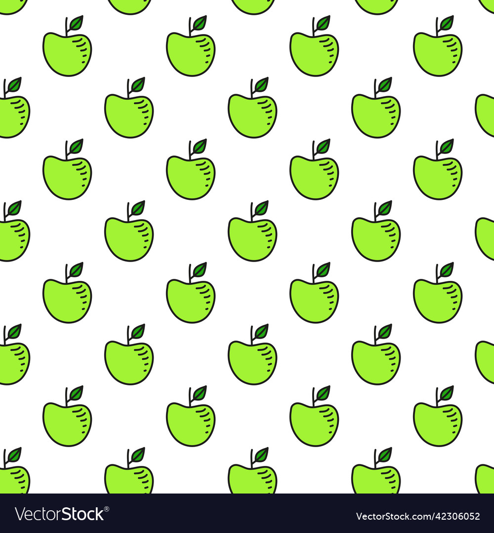 Apple Doodle Pattern