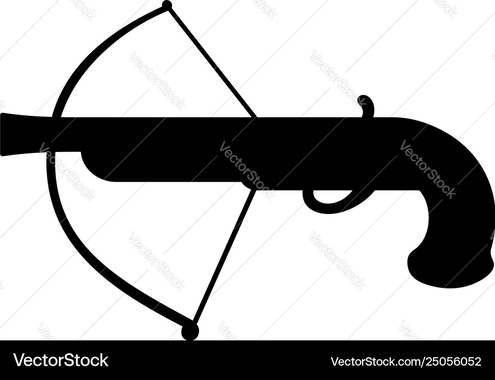 Arquebus Hook Gun Icon Royalty Free Vector Image