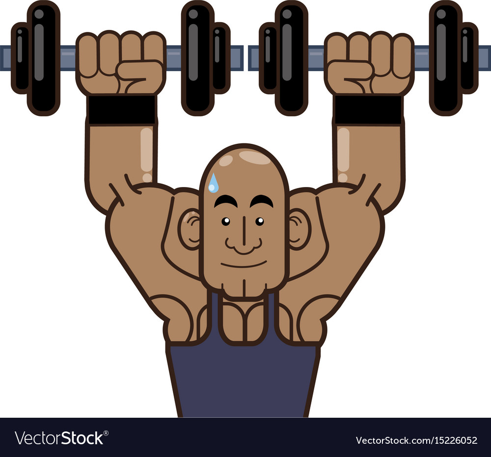 Body building and gym cartoon Royalty Free Vector Image