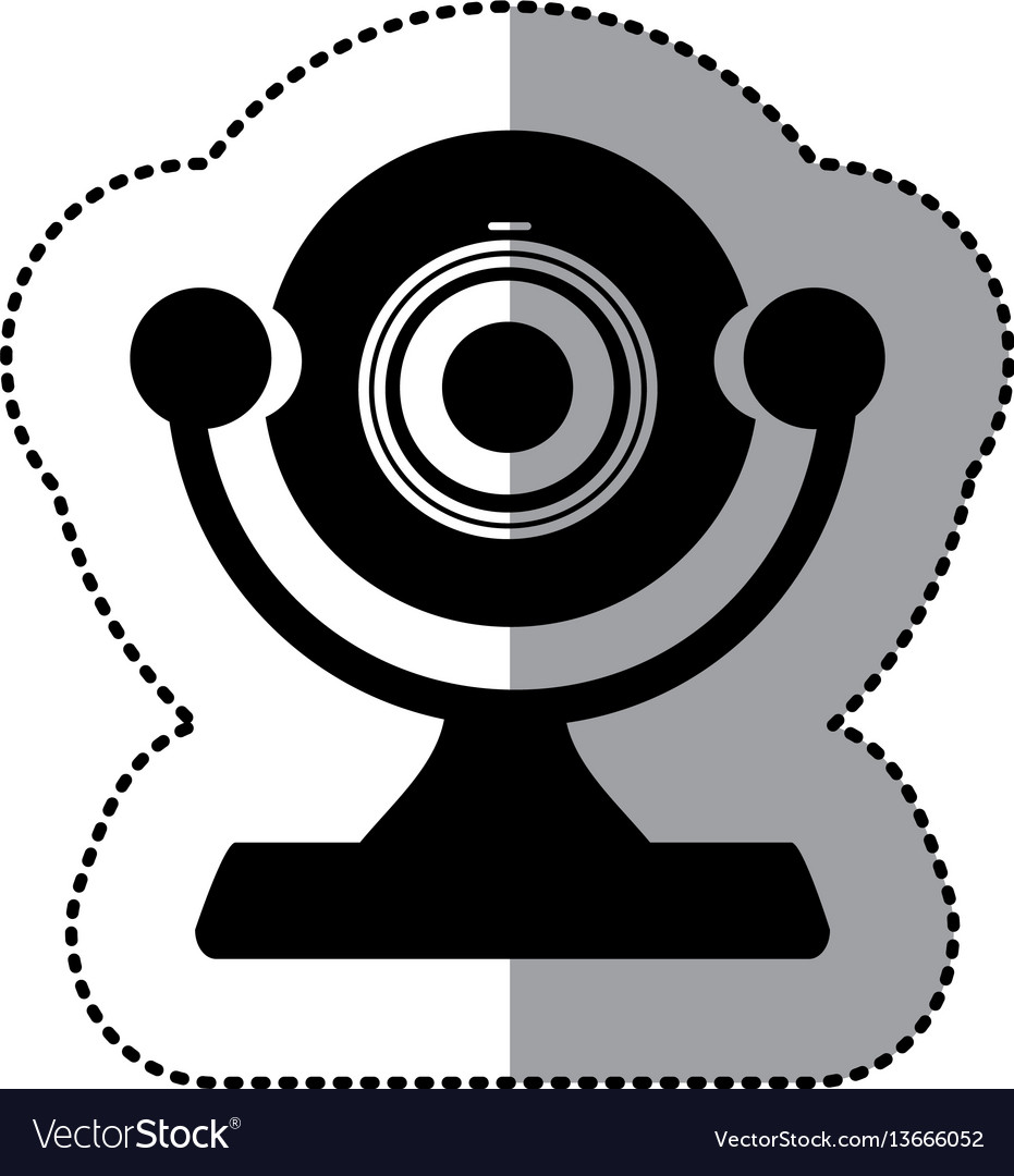 Contour digital computer camera icon