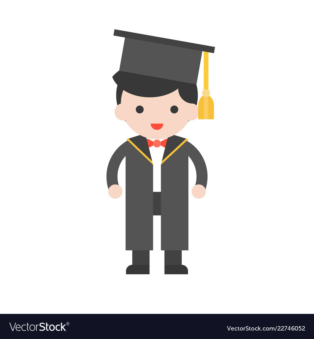 Cute character graduation people and diploma