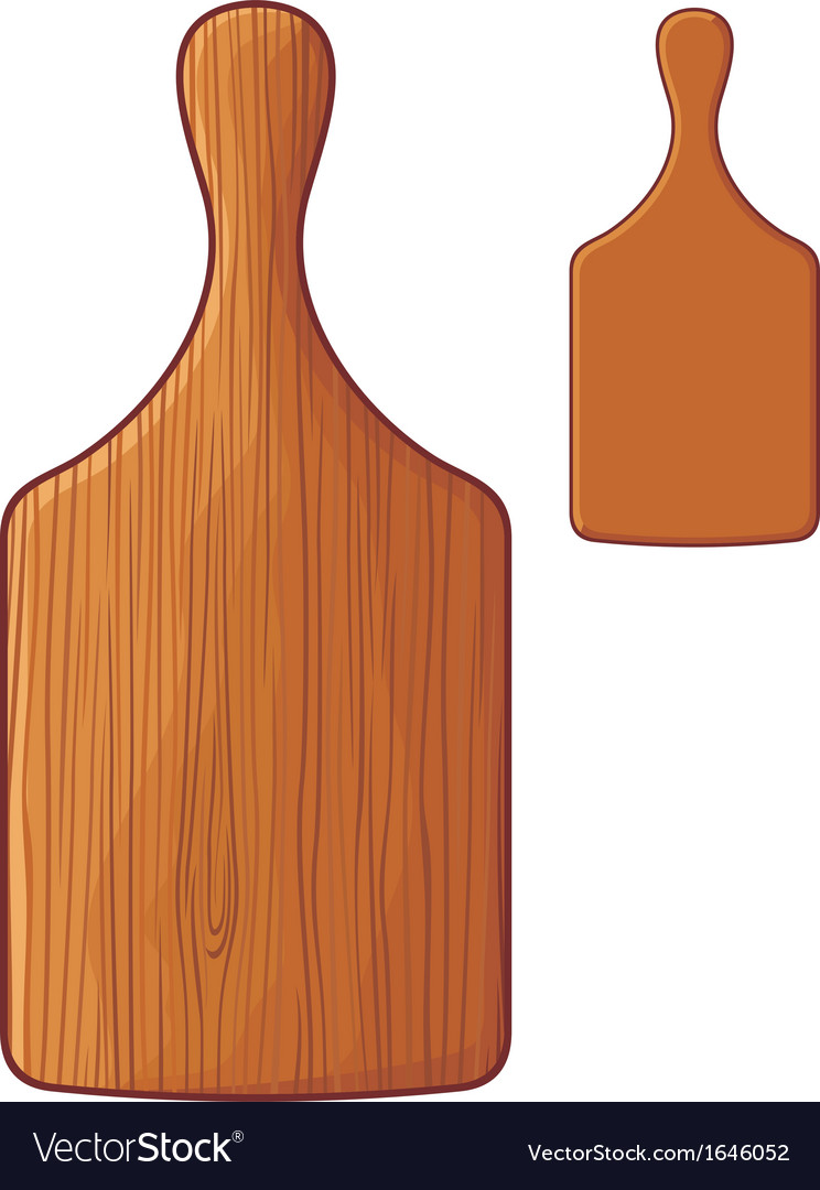 Wooden cutting board set kitchen Royalty Free Vector Image