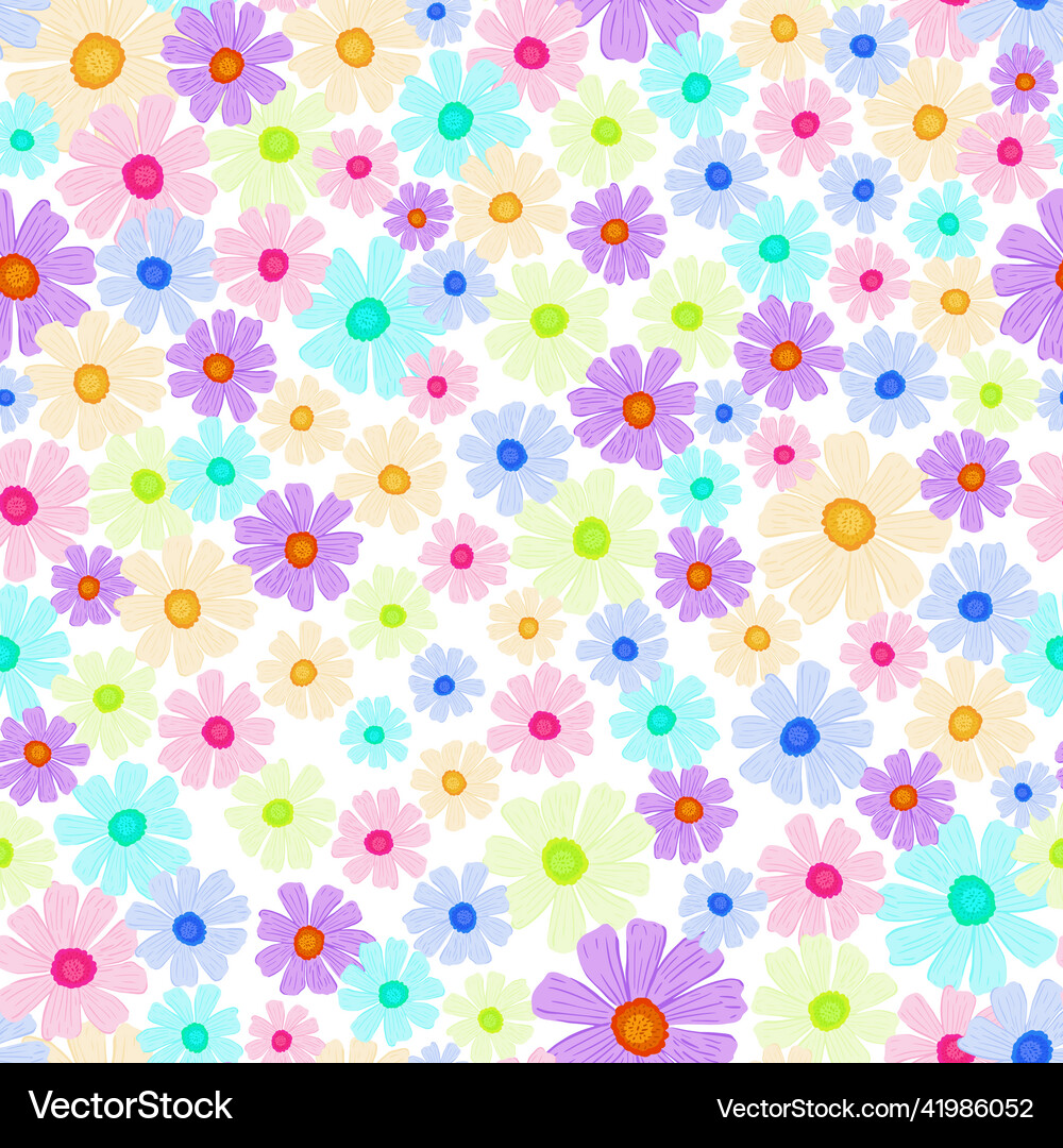 Delicate Floral Seamless Pattern Royalty Free Vector Image