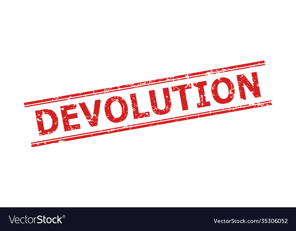 Devolution stamp seal with scratched texture