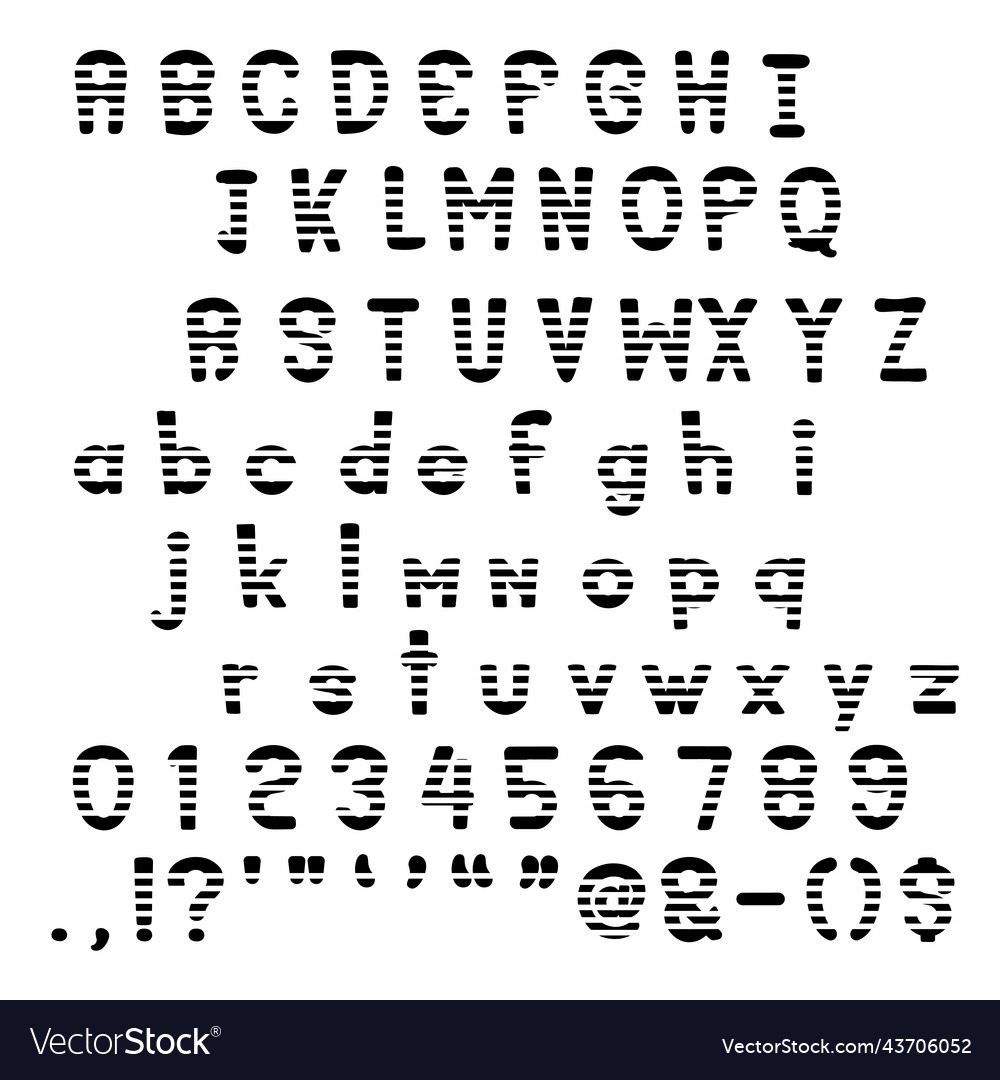 Display stripe font cute handwritten design