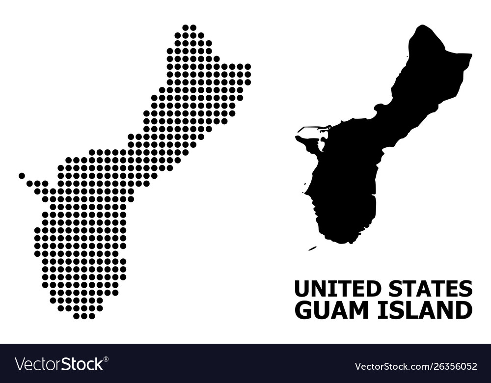Dot pattern map guam island