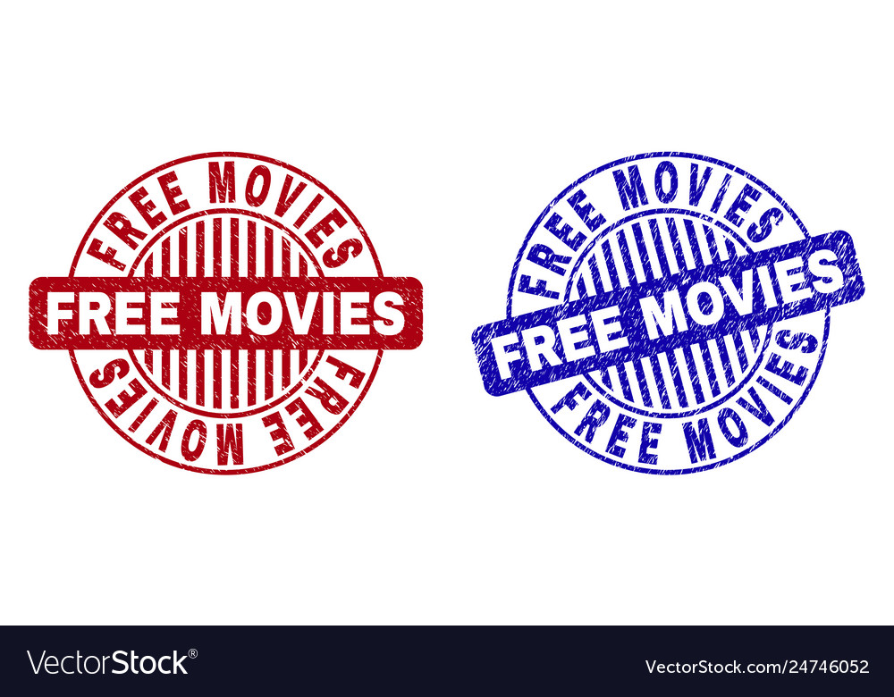 Grunge free movies textured round watermarks