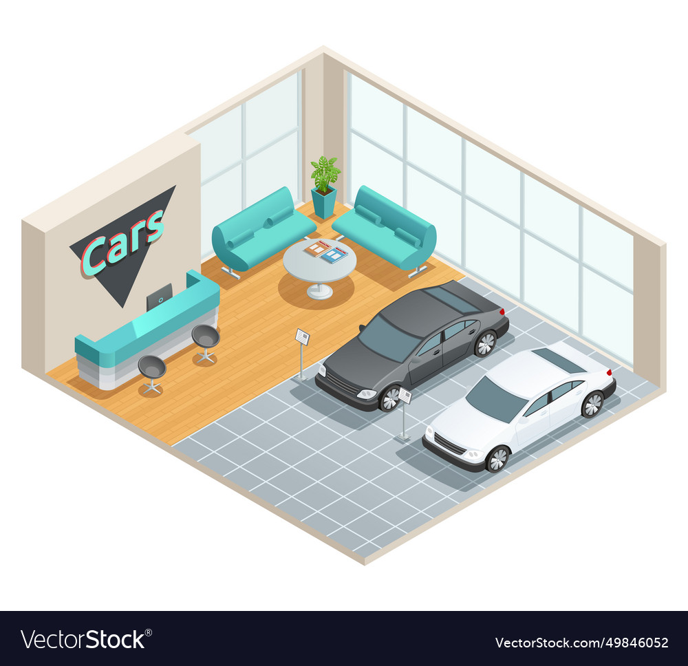 Hall interior isometric design