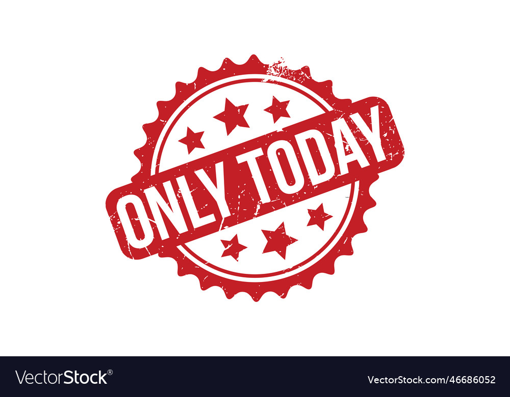 Only today stamp seal royalty free vector image