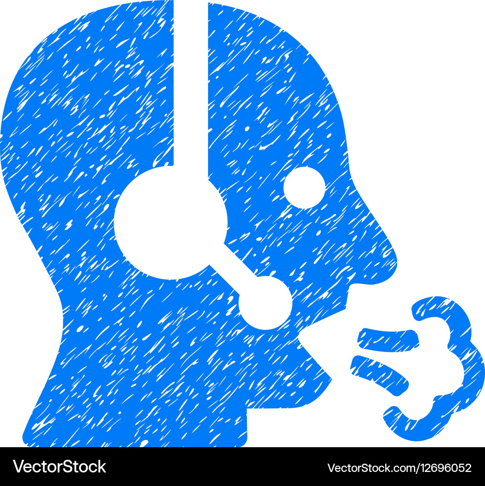 Operator speech grainy texture icon Royalty Free Vector