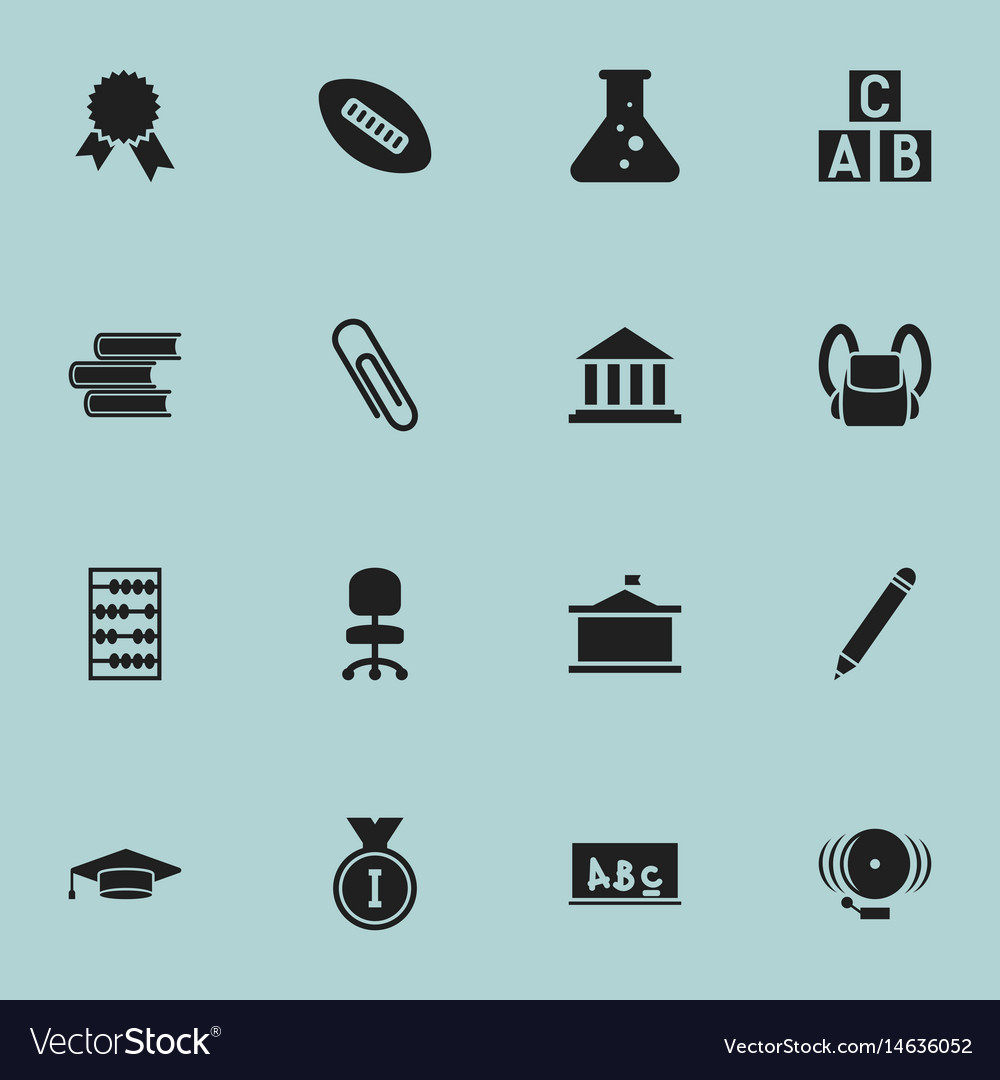 Set of 16 editable science icons includes symbols