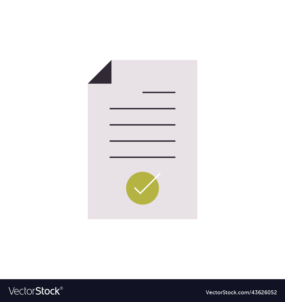 Simple approve related icon and accepted elements