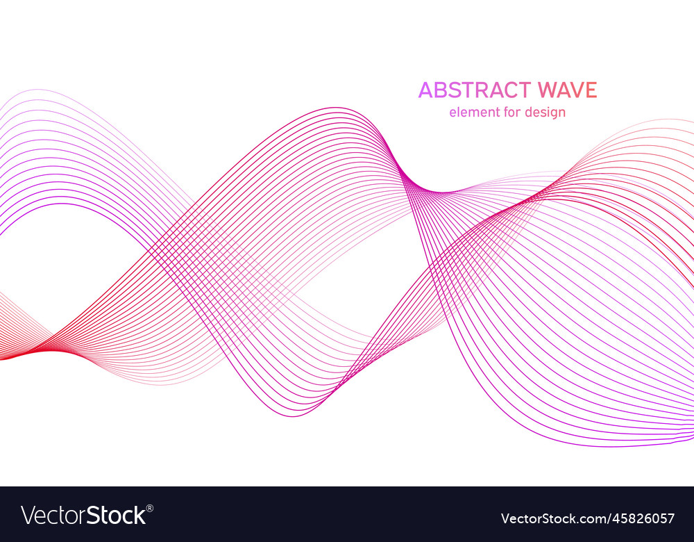 Abstract colorful wave element for design
