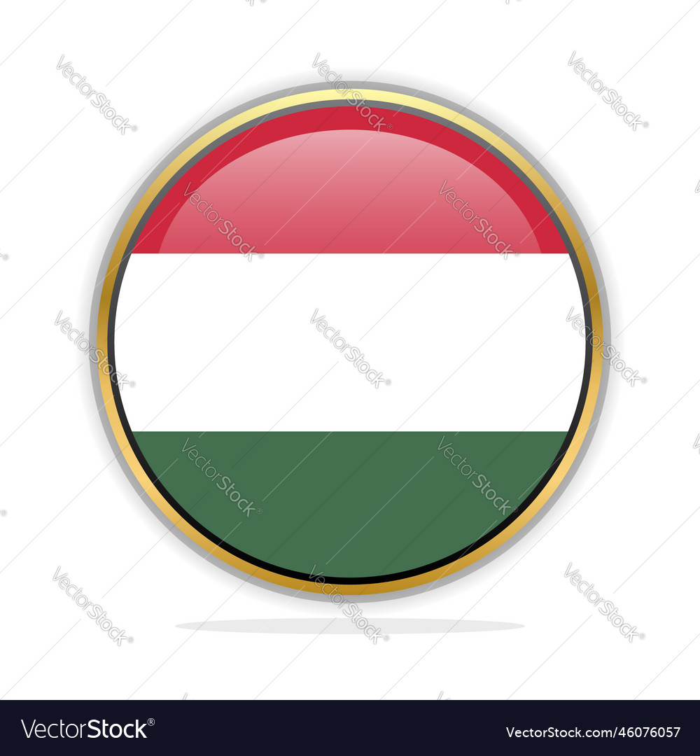 Button flag design template hungary