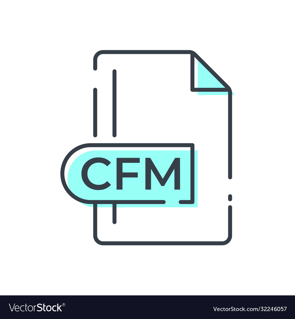 Cfm file format icon extension filled
