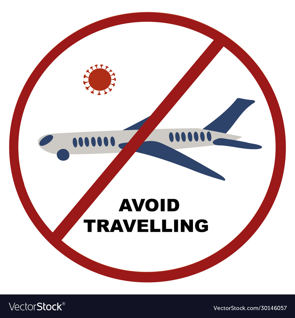 Coronavirus cancellation flights due Royalty Free Vector