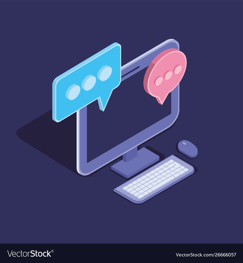Desktop computer technology device icon