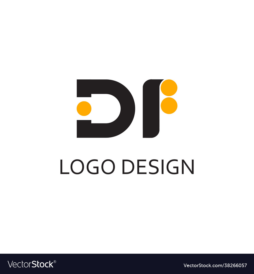 Elegant D and F Logo