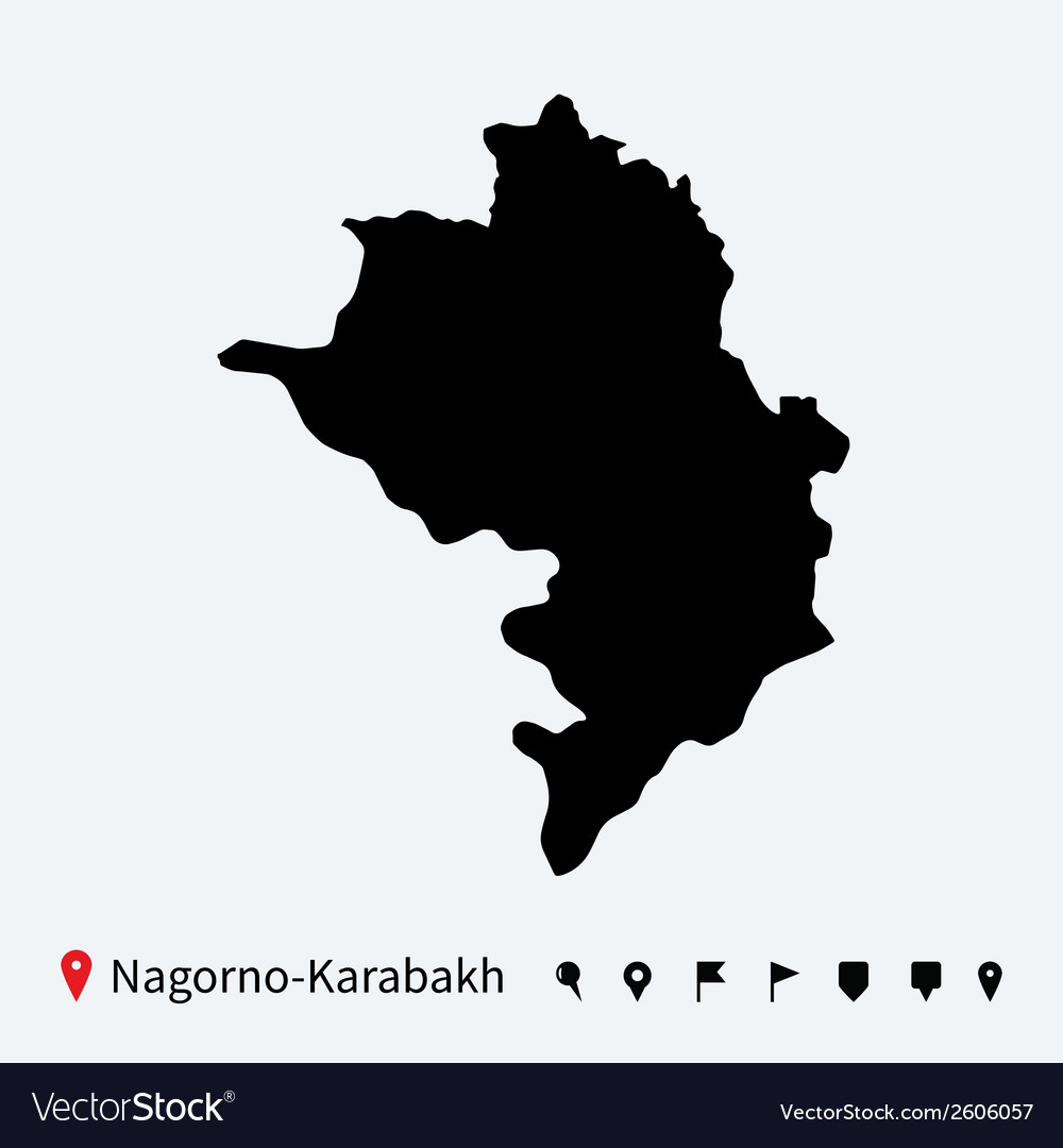 High detailed map of nagorno-karabakh