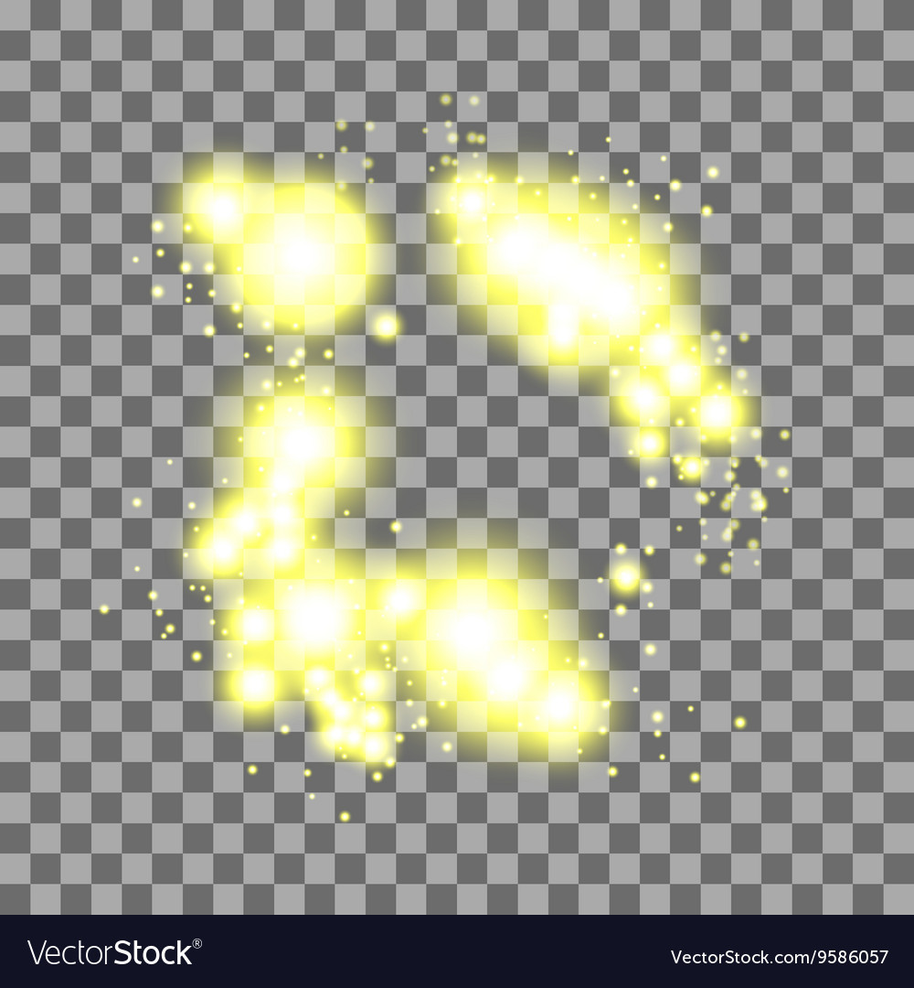 Light effects on transparent background