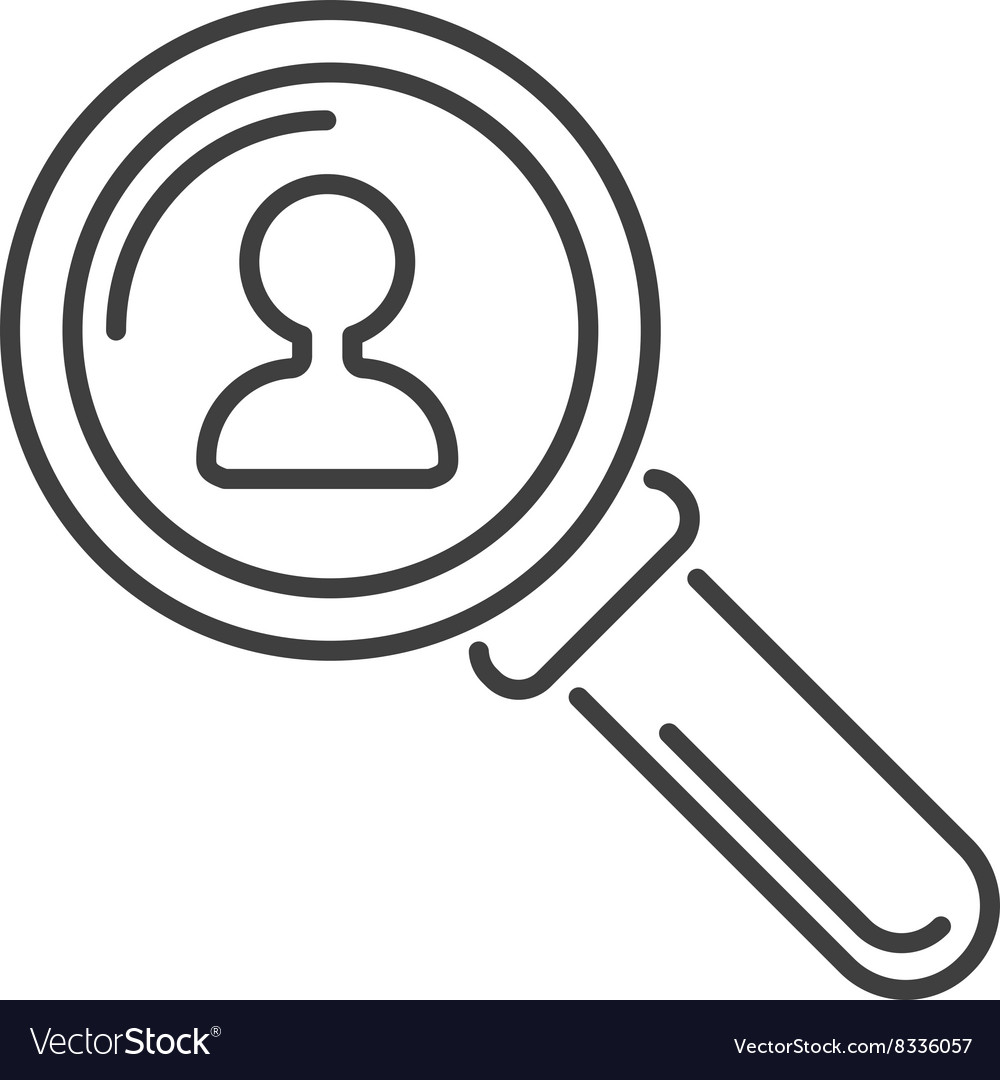 Magnifying glass flat loupe icon