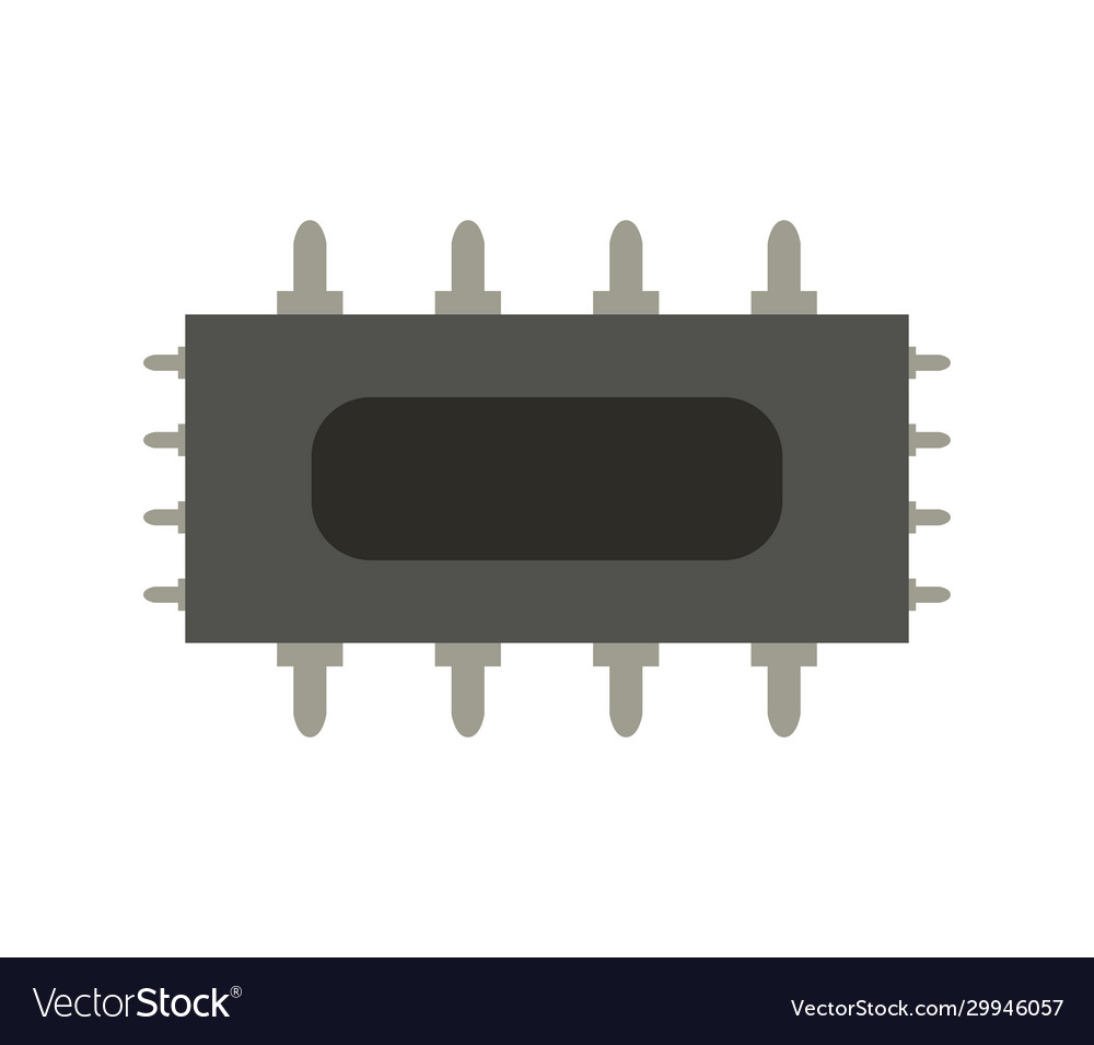 Microchip icon in on white background