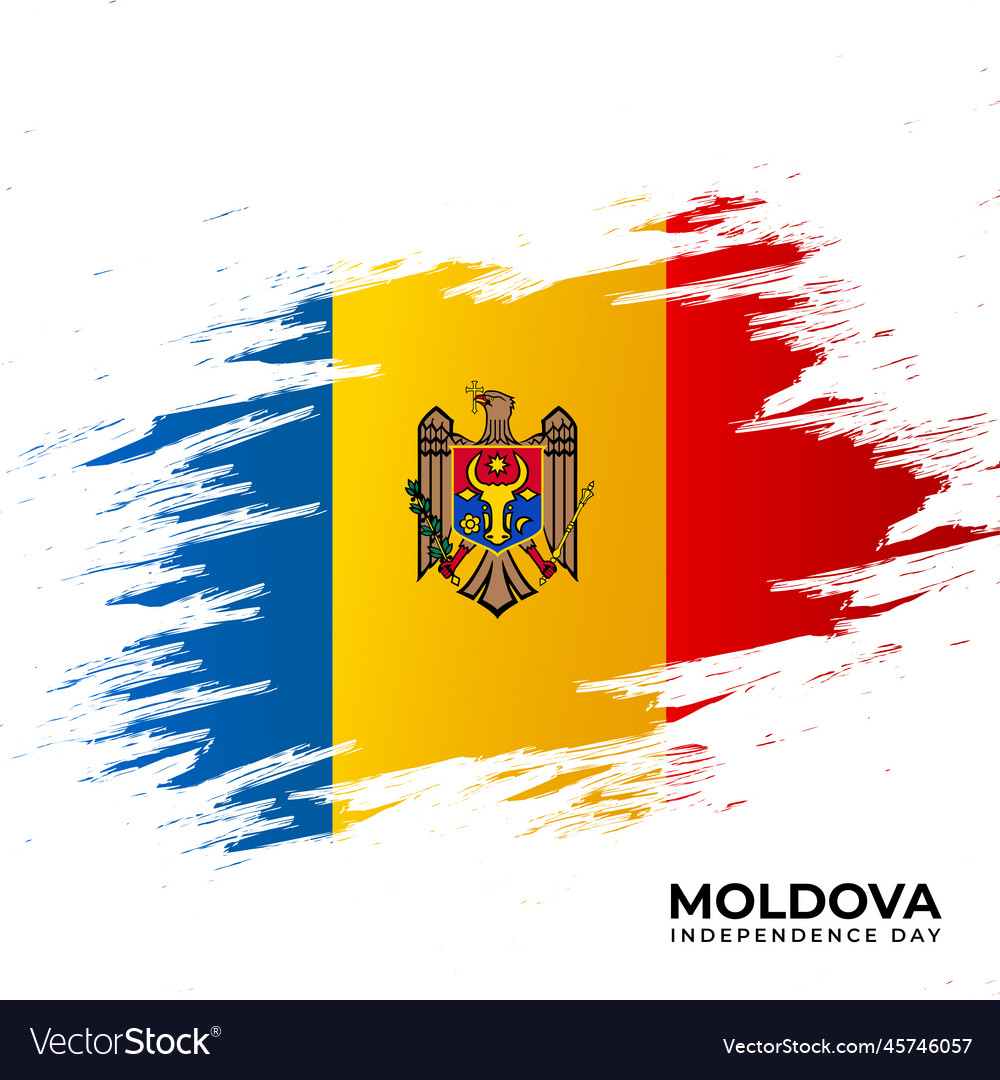 Moldova independence day greeting design