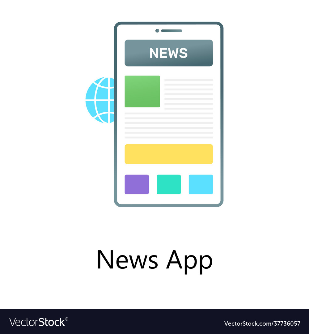 News app Royalty Free Vector Image - VectorStock