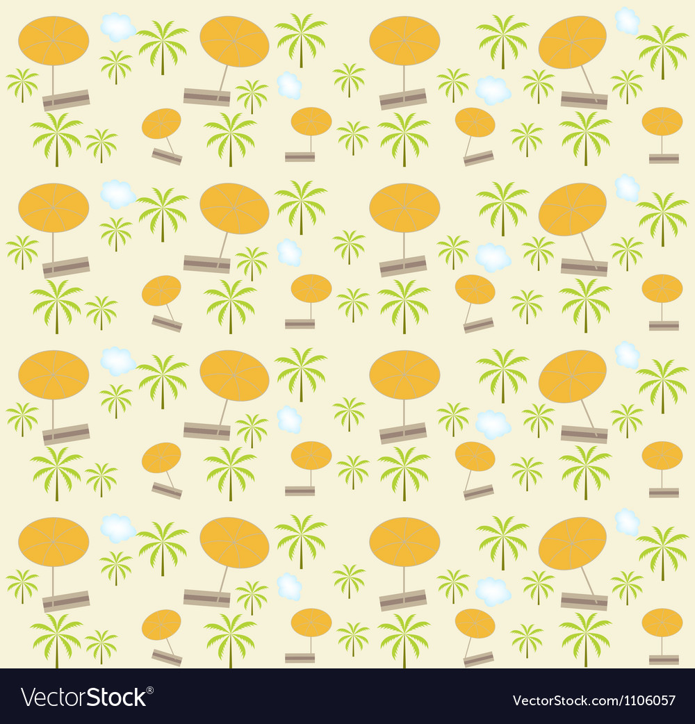 Palm Trees & Umbrellas Pattern