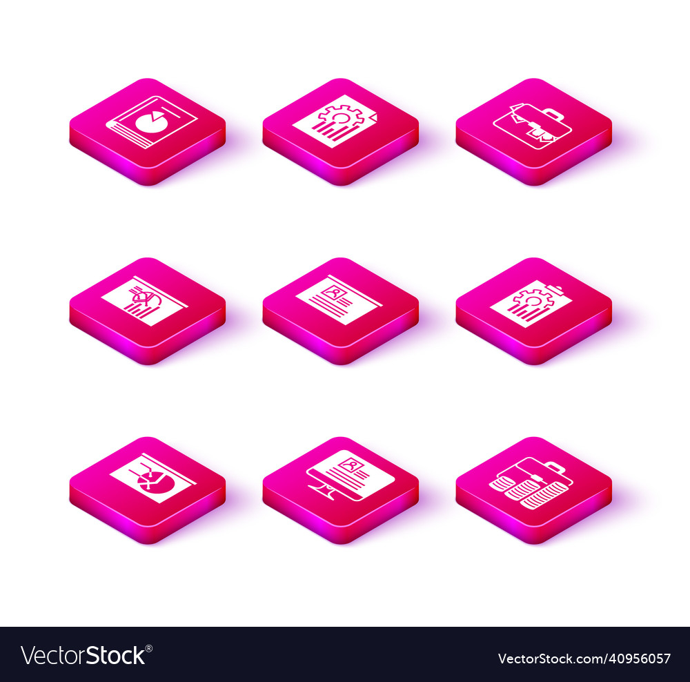 Set board with graph chart computer monitor vector image Set board with graph chart computer monitor