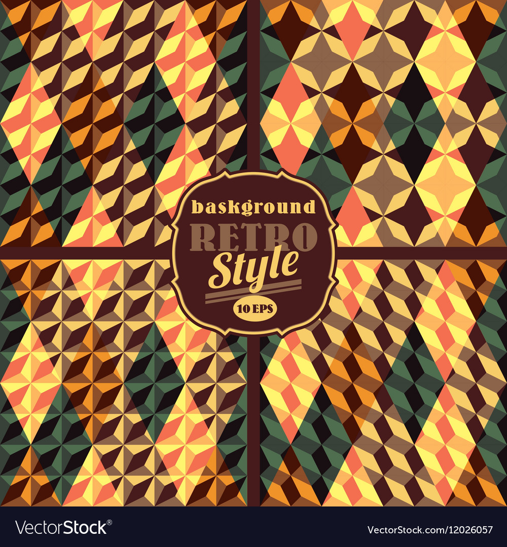 Set of seamless geometrical patterns