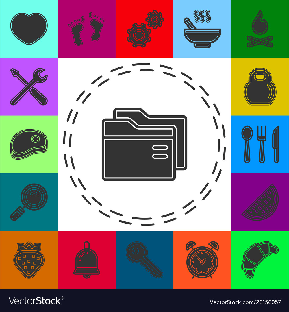 Simple folder icon vector image Simple folder icon