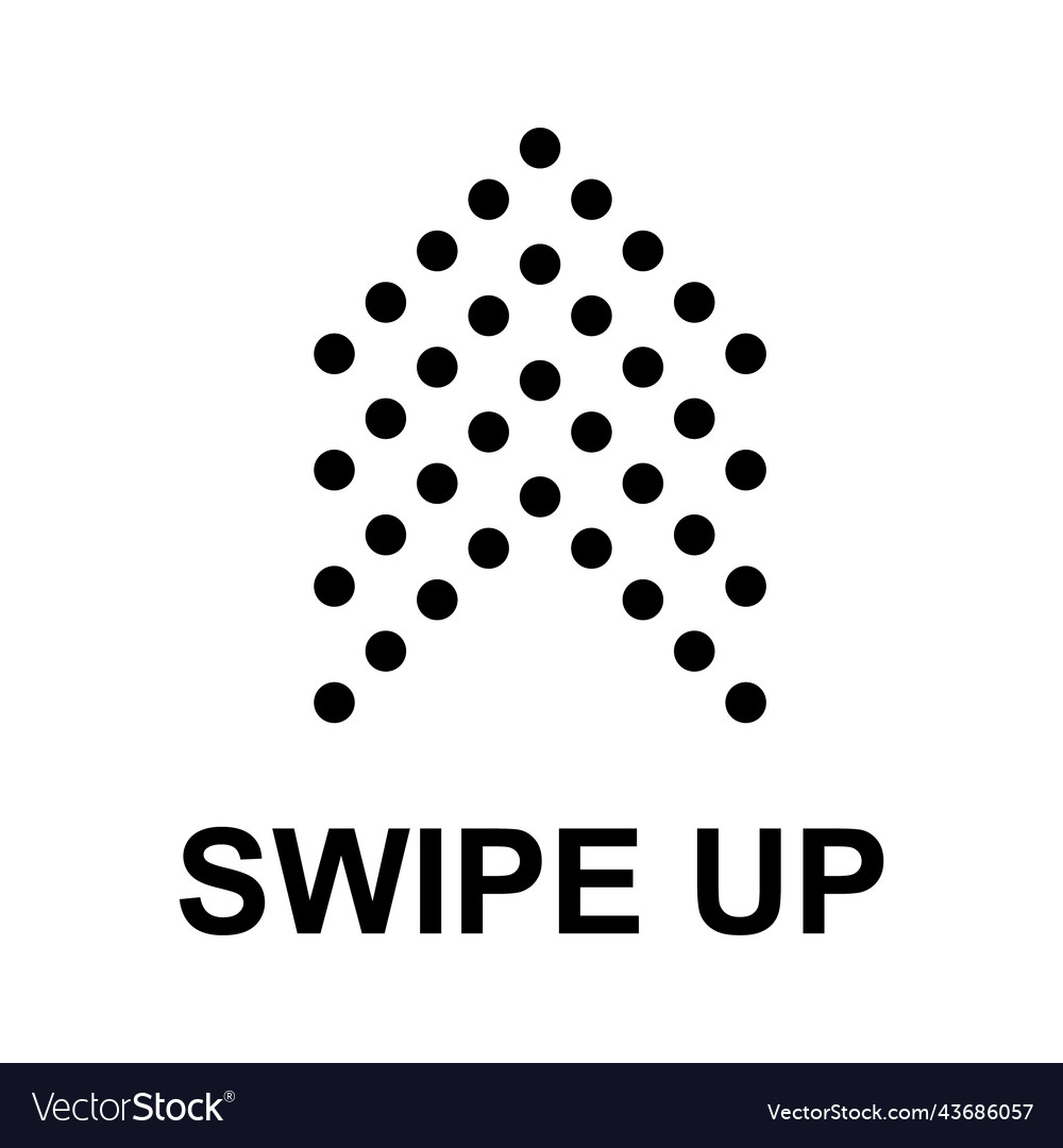 Swipe up internet button online web design arrow vector image Swipe up internet button online web design arrow