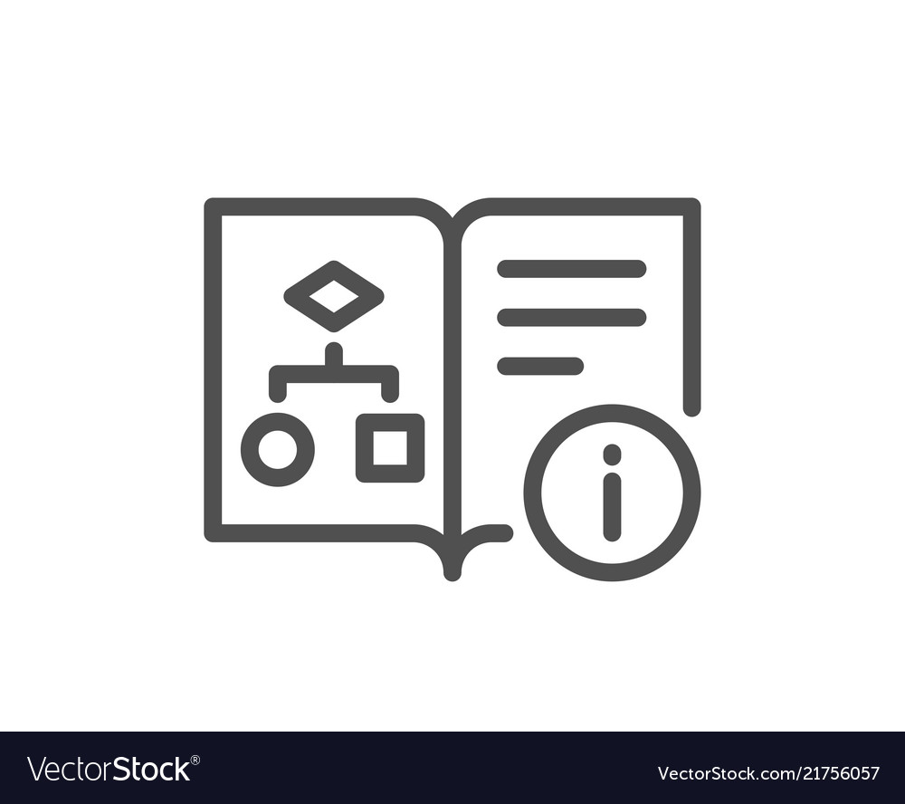 Technical algorithm line icon project