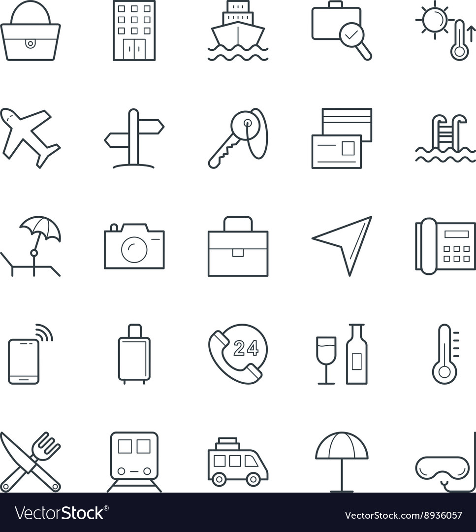 Travel Holiday Icons Collection
