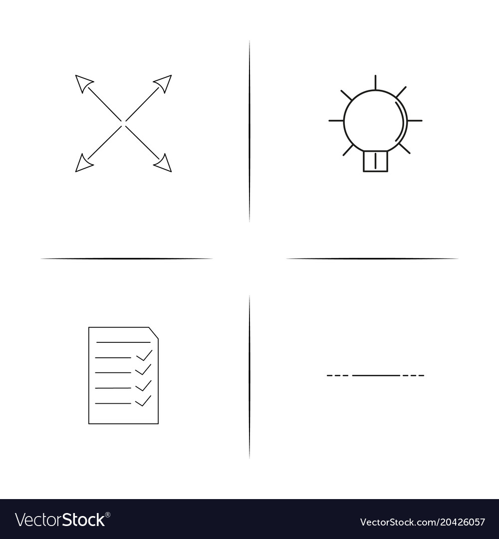 Web and text simple linear icon setsimple outline