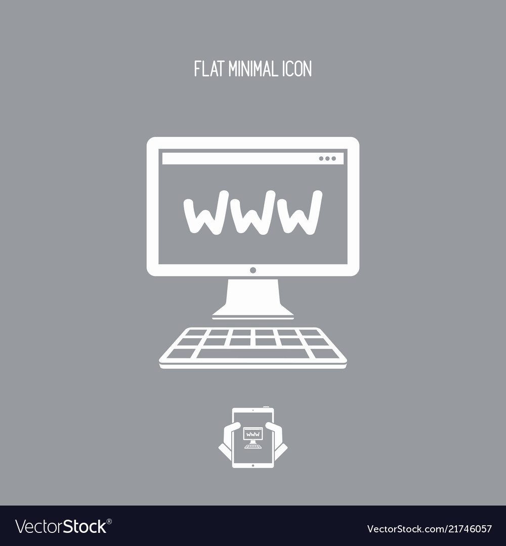 Web connection - flat minimal icon Vector Image Web connection - flat minimal icon