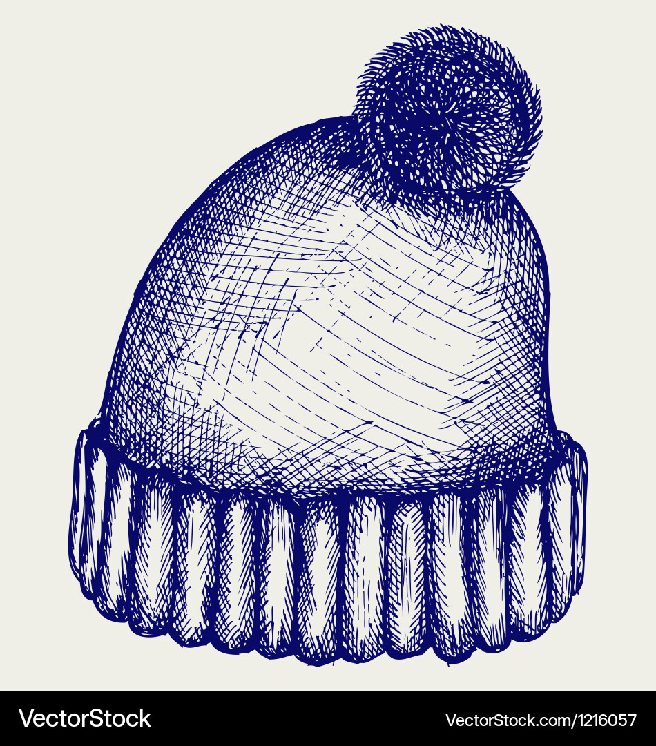 Winter hat Royalty Free Vector Image - VectorStock