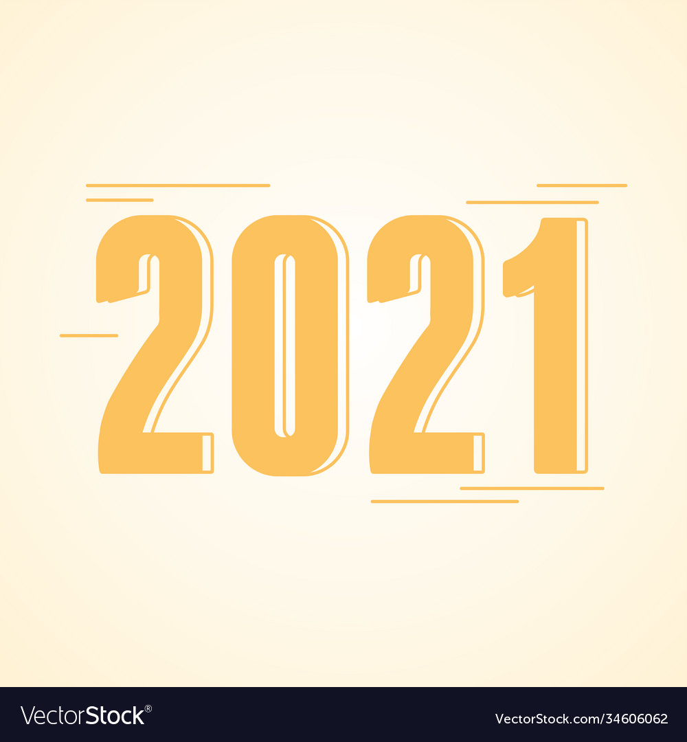 2021 new year numbers in minimalism style