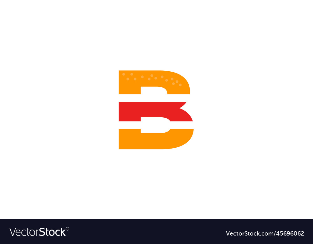 Burger forming letter b