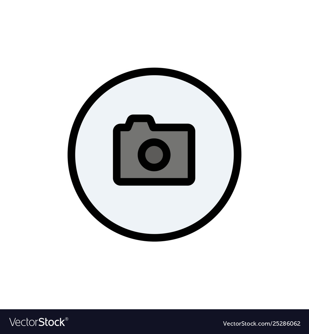 Camera image basic ui flat color icon banner Vector Image Camera image basic ui flat color icon banner
