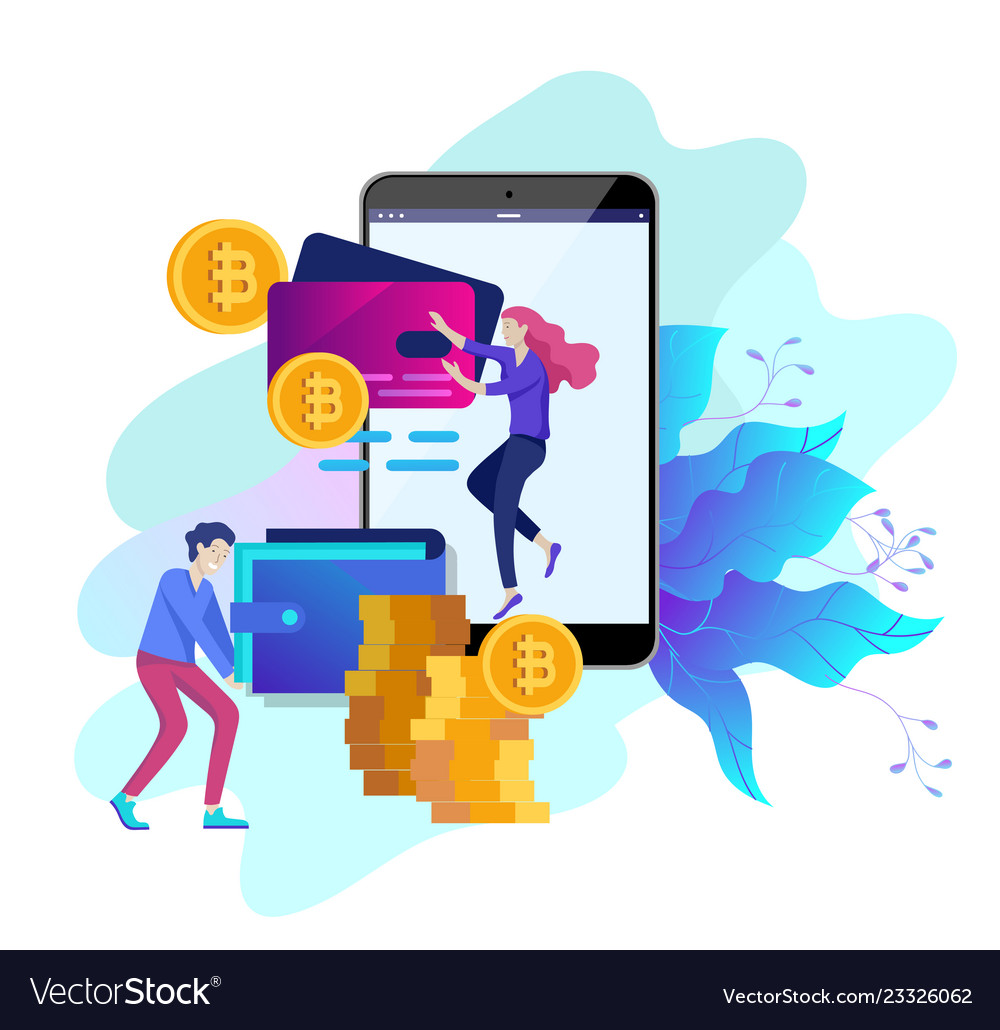 Cryptocurrency and blockchain composition vector image Cryptocurrency and blockchain composition