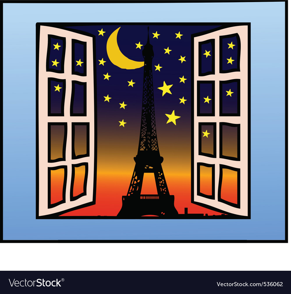 Eiffel Tower Window View