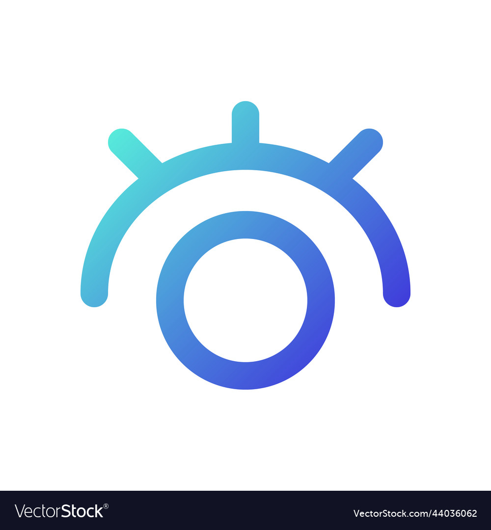 Eye pixel perfect gradient linear ui icon vector image Eye pixel perfect gradient linear ui icon