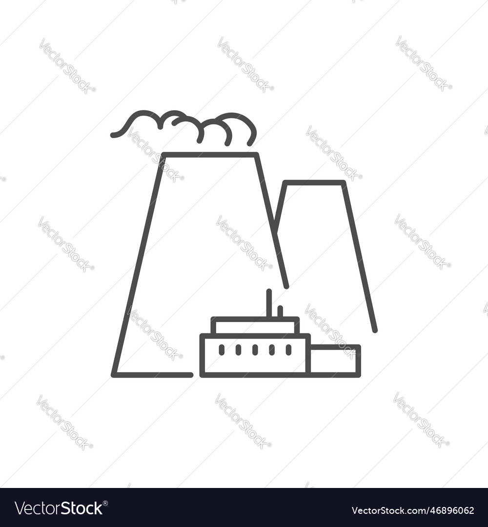 Factory related linear icon Vector Image Factory related linear icon