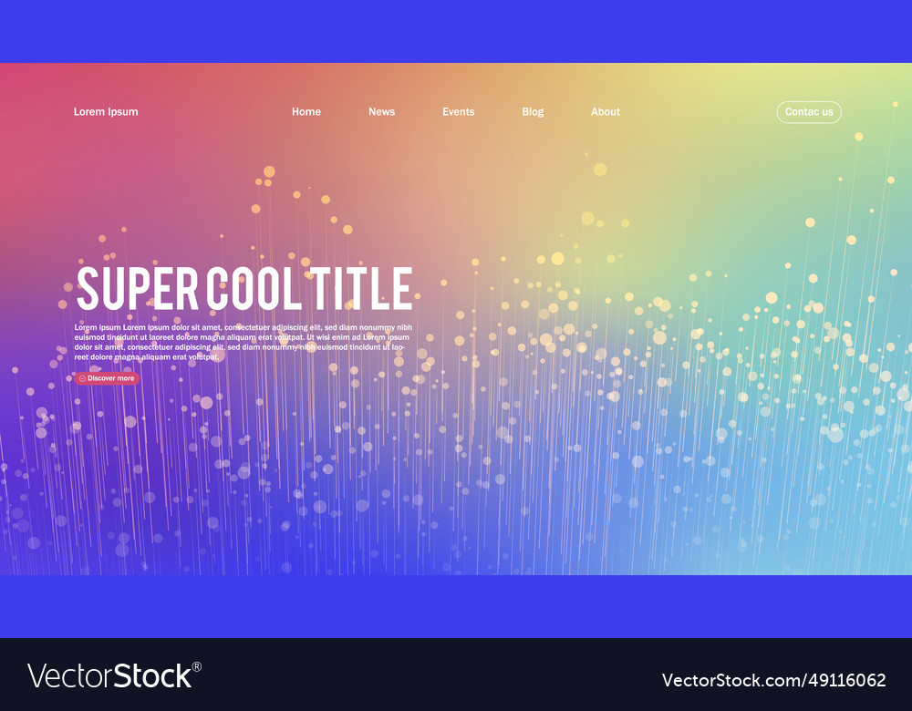 Landing page abstract design with big data