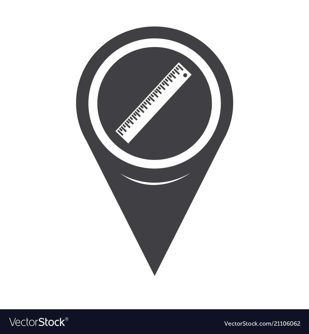 Map pointer ruler icon