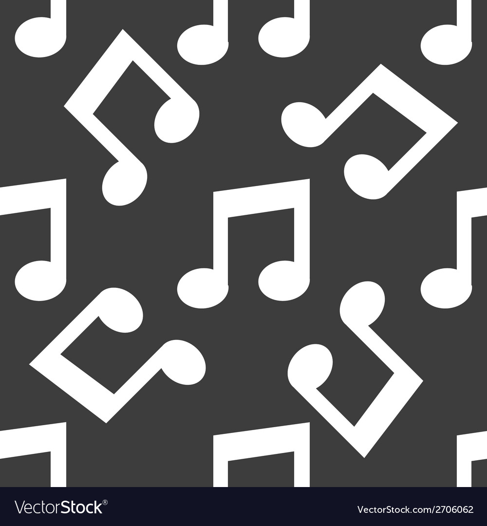 Music note web icon flat design seamless pattern